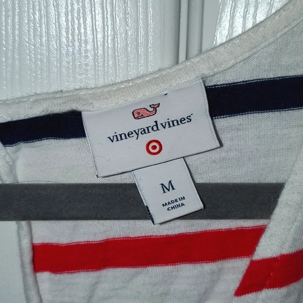 Vineyard Vines for Target Red, White, and Blue, Striped Romper Size Medium - Picture 2 of 8